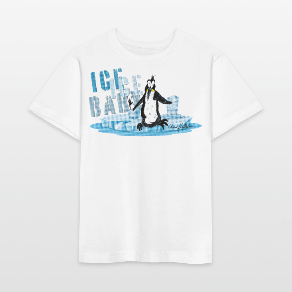 MNJS KIDS Bio T-Shirt mit ICE ICE BABY PRINT - Weiß