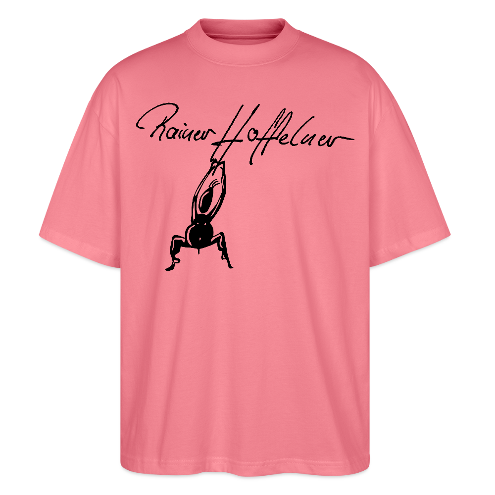 Oversized Unisex T-Shirt mit TUSCHEMÄNNCHEN PRINT - Pink