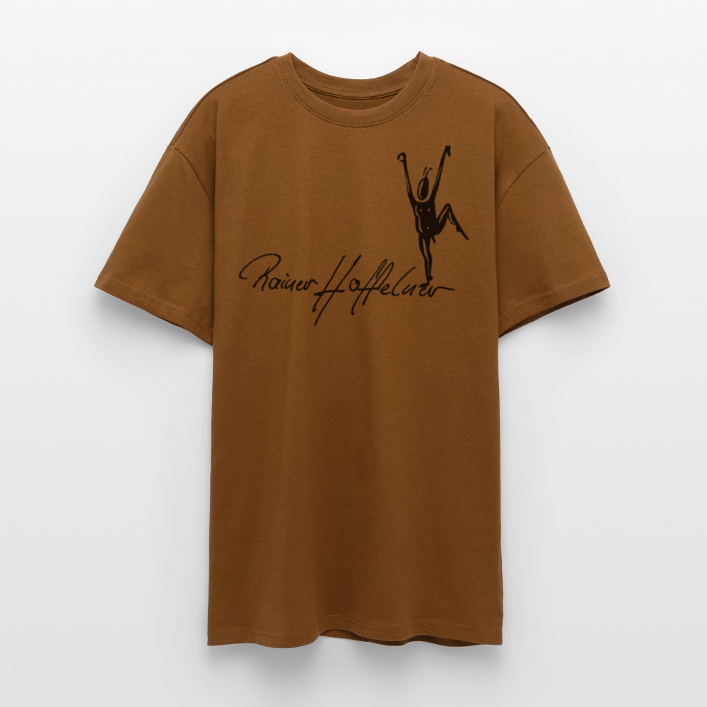 Heavy Oversize T-Shirt mit TUSCHEMÄNNCHEN PRINT - Toffee