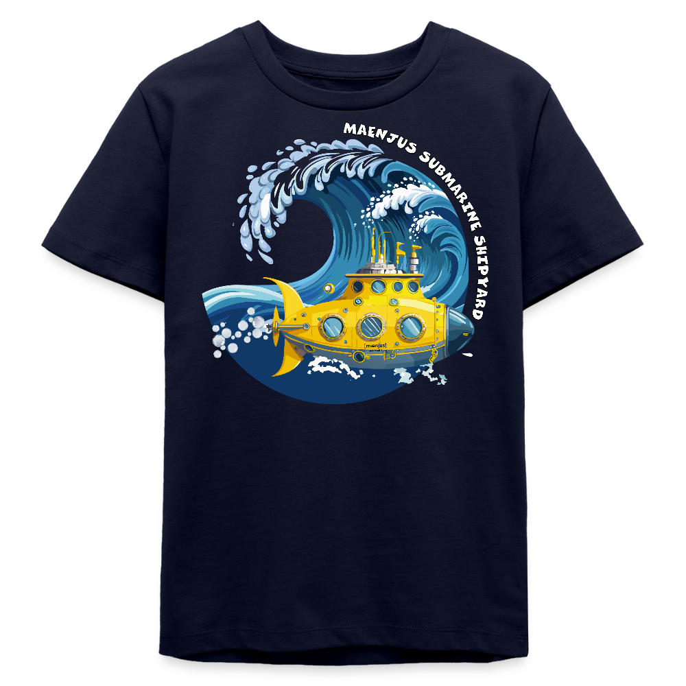 MNJS TEENS Bio T-Shirt mit SUBMARINE SHIPYARD PRINT - Navy