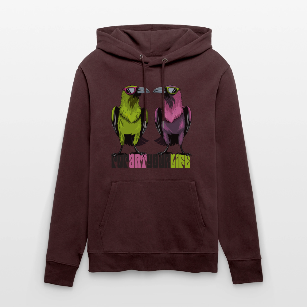 Unisex Hoodie mit POPART YOUR LIFE PRINT - Maroon