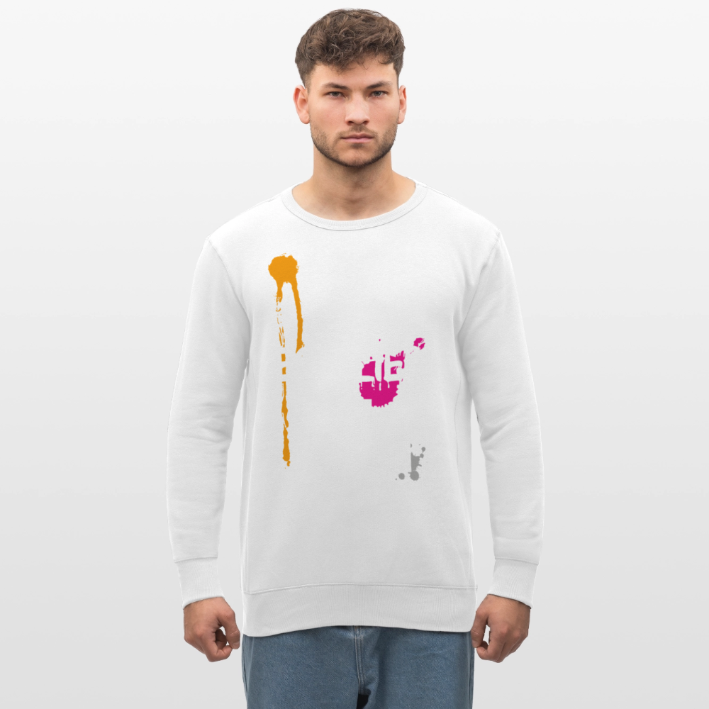 Unisex Bio-Sweatshirt mit ES ESKALIERT EH PRINT - Weiß