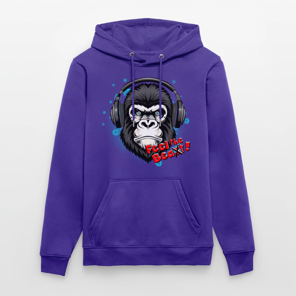 Unisex Hoodie mit FEEL THE BEA(S)T PRINT - Purple Love