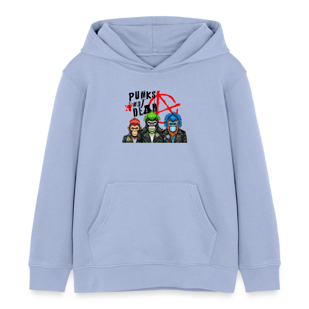 MNJS KIDS Bio-Hoodie mit PUNKS NOT DEAD PRINT - Sky