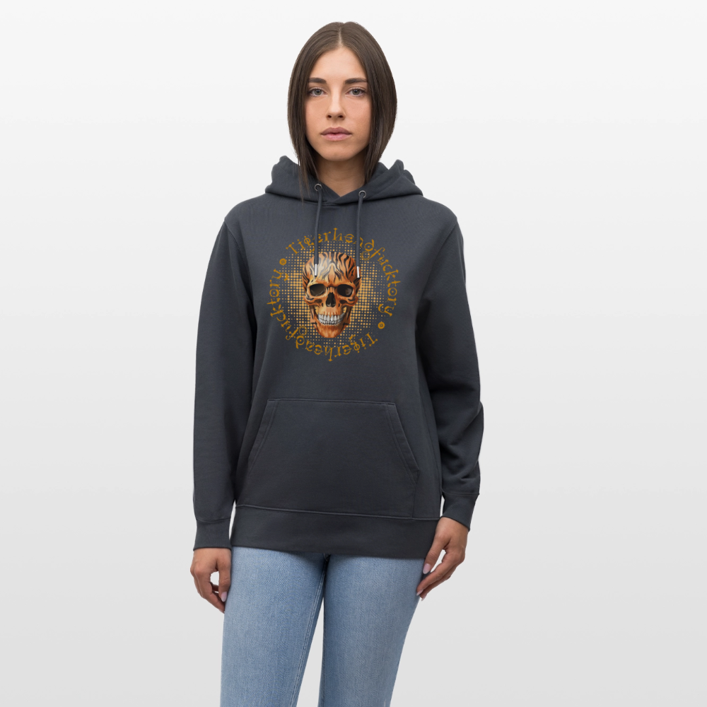 Unisex Hoodie mit TIGERHEAD SKULL PRINT - Indigoblau