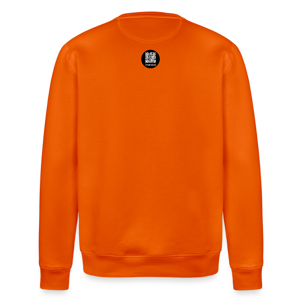 Unisex Bio-Sweatshirt mit BOO! PRINT - Tieforange