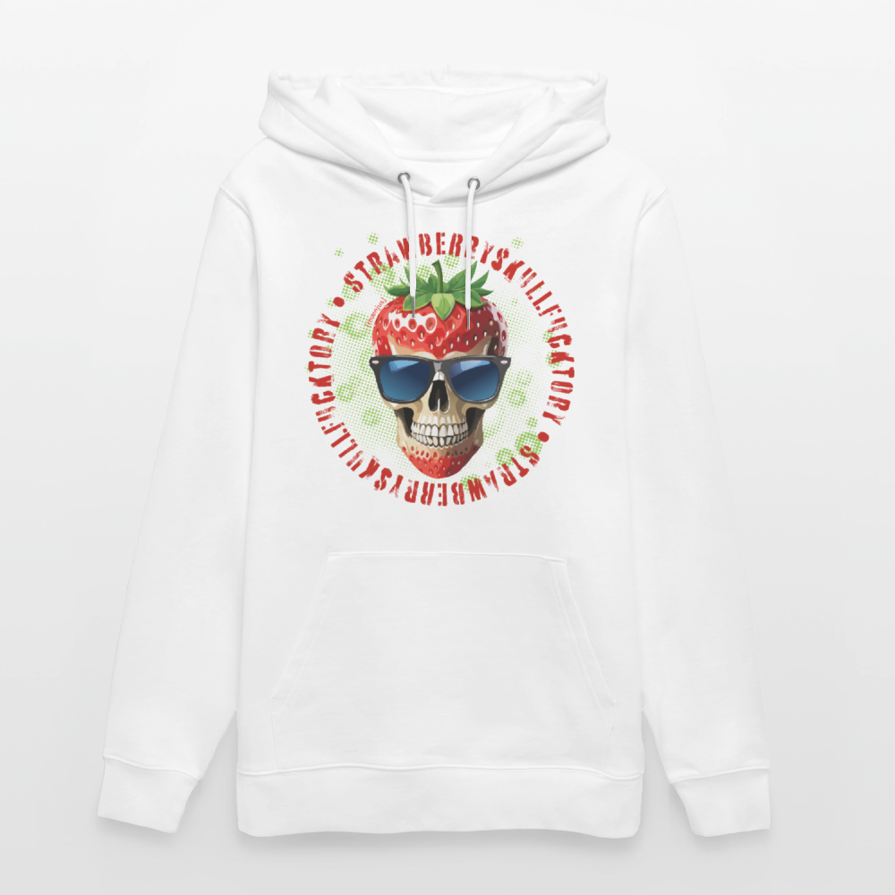 Unisex Hoodie mit STRAWBERRY SKULL PRINT - Weiß