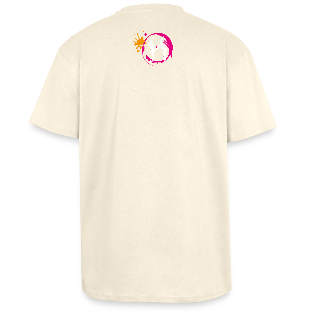 Heavy Oversize T-Shirt mit ES ESKALIERT EH PRINT - Creme