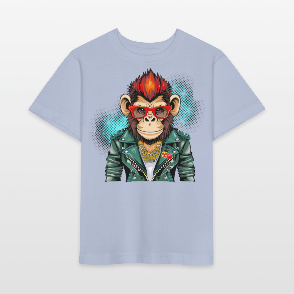 MNJS KIDS Bio T-Shirt mit MONKEY PRINT - Lavendel-Violett