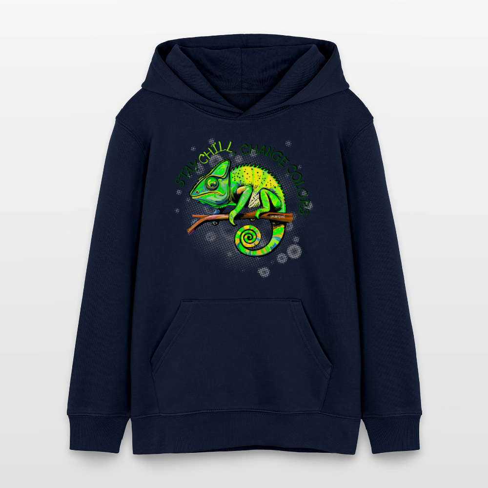 MNJS TEENS Bio-Hoodie mit STAY CHILL CHANGE COLORS PRINT - Navy