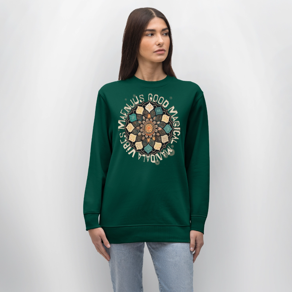 Unisex Bio-Sweatshirt mit MANDALA VIBES PRINT - Forest