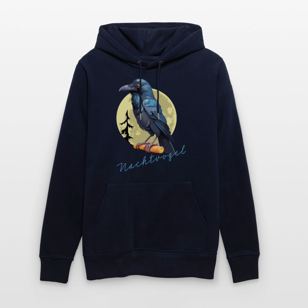 Unisex Hoodie mit NACHTVOGEL PRINT - Navy