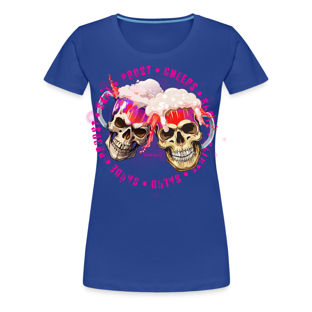 Frauen Premium T-Shirt mit OKTOBERFEST SKULL GIRL PRINT - Königsblau