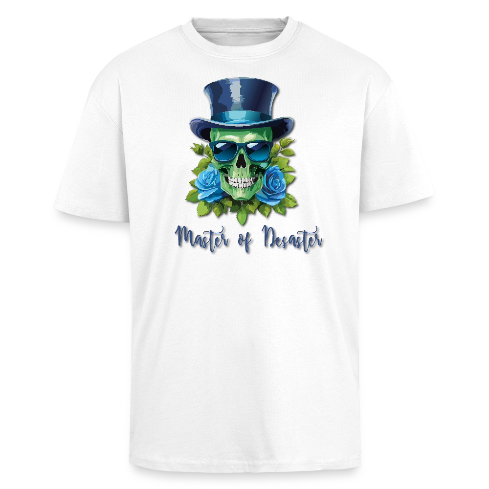 Heavy Oversize T-Shirt mit MASTER OF DESASTER SKULL PRINT - Weiß