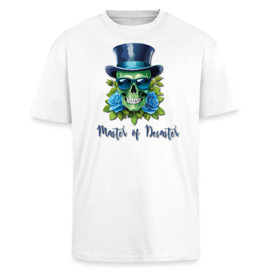 Heavy Oversize T-Shirt mit MASTER OF DESASTER SKULL PRINT - Weiß