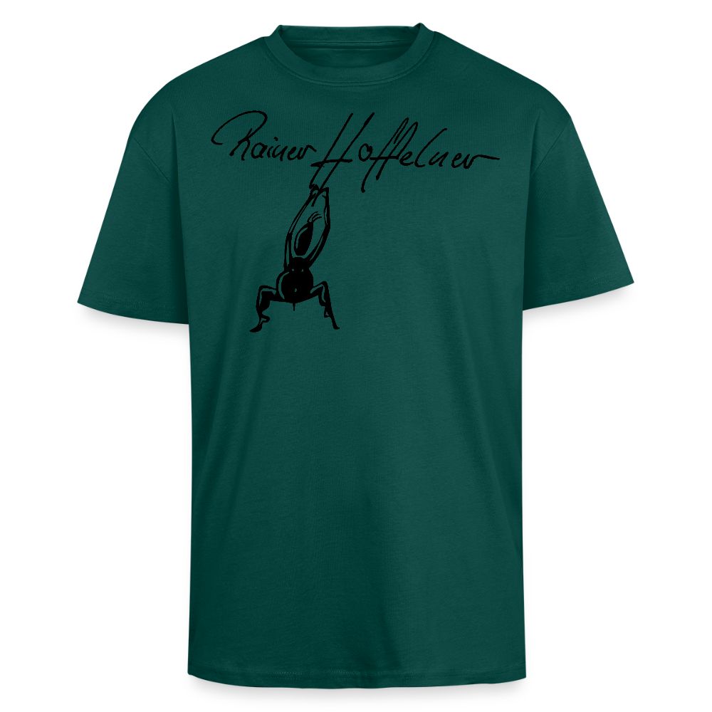 Heavy Oversize T-Shirt mit TUSCHEMÄNNCHEN PRINT - hunter Green
