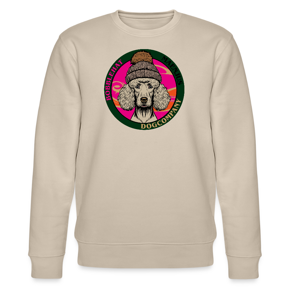 Unisex Bio-Sweatshirt mit BOBBLEHAT DOGCOMPANY PRINT - Beige