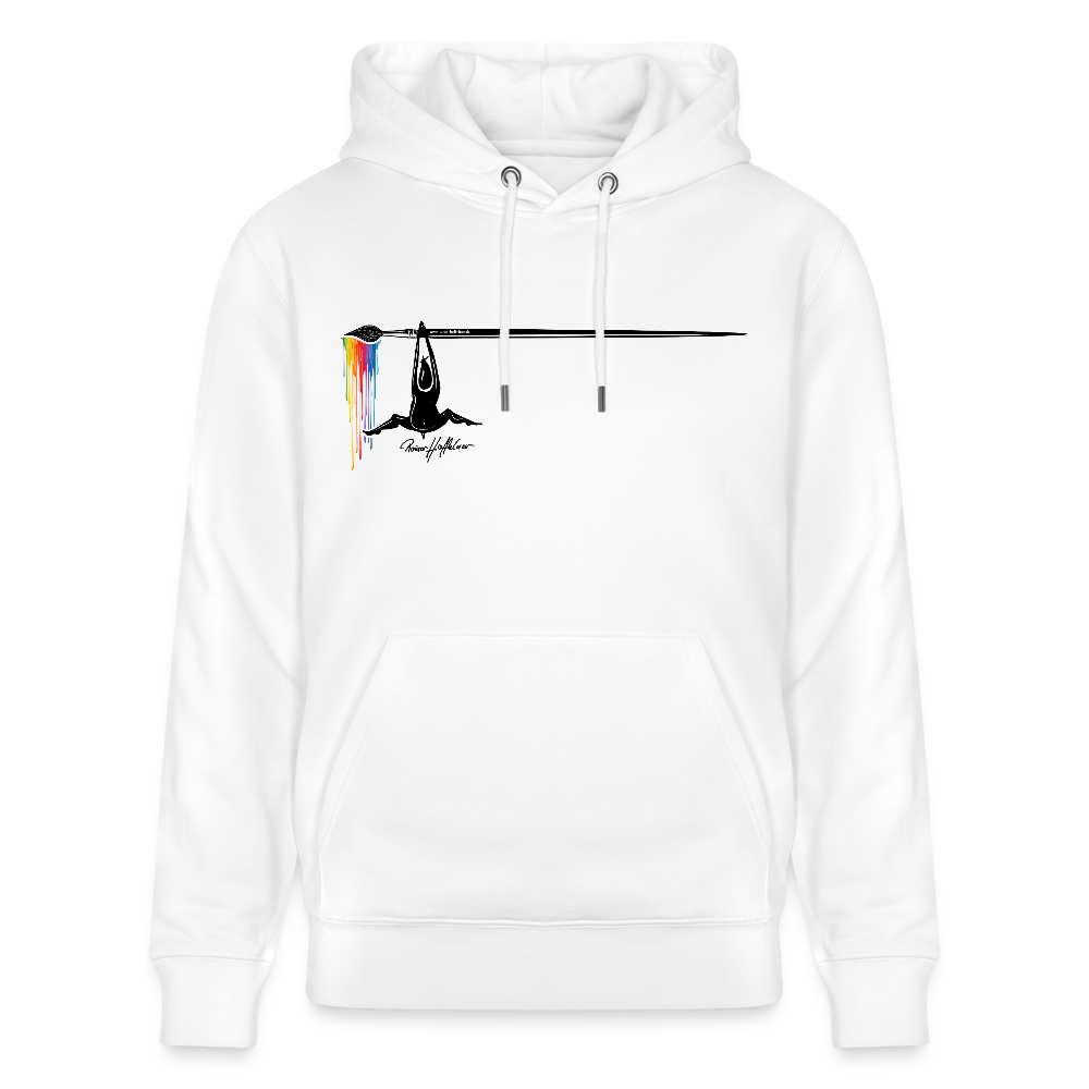 Unisex Hoodie mit TUSCHEMÄNNCHEN PRINT - Weiß