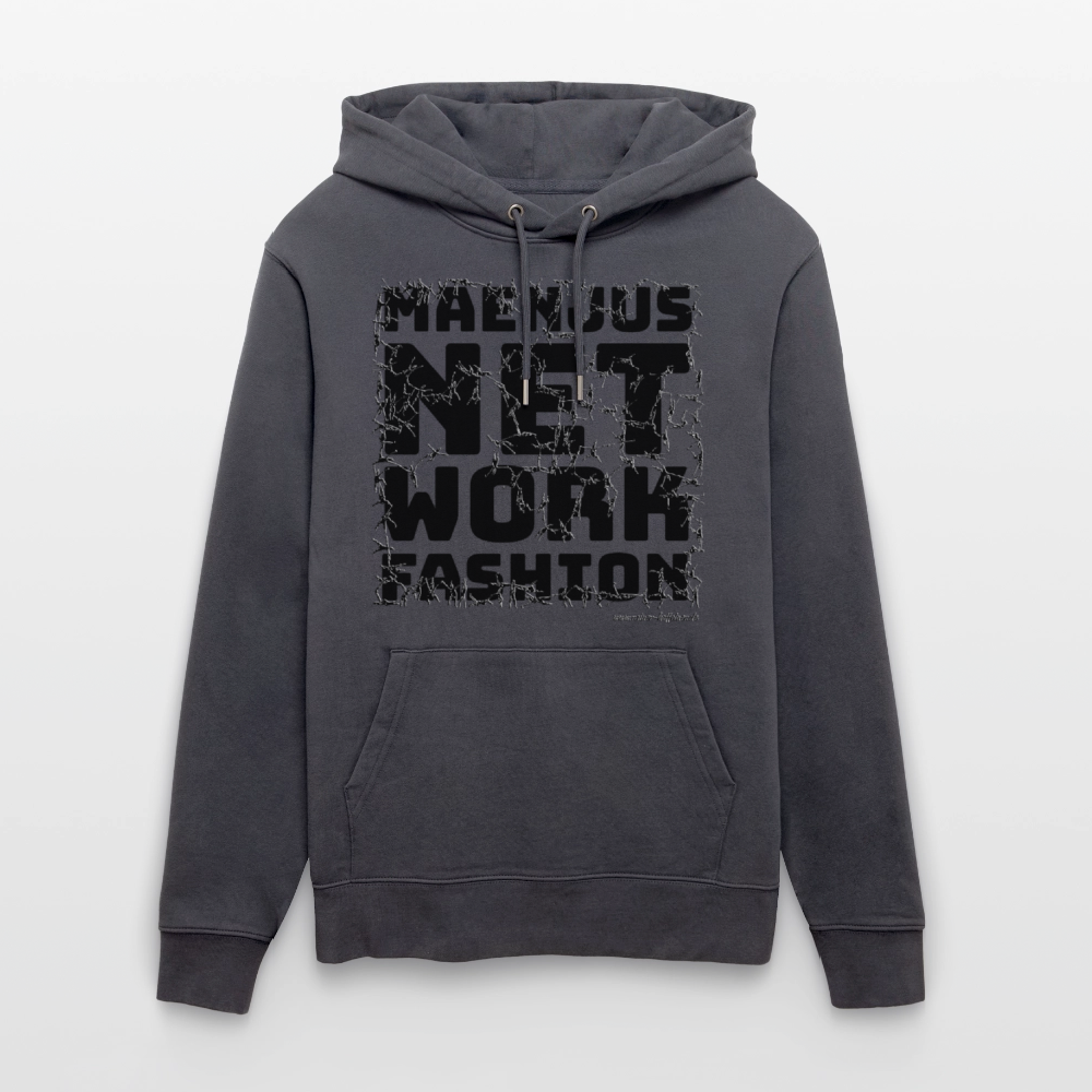 Unisex Bio-Hoodie mit MAENJUS NETWORK FASHION PRINT - Indigoblau