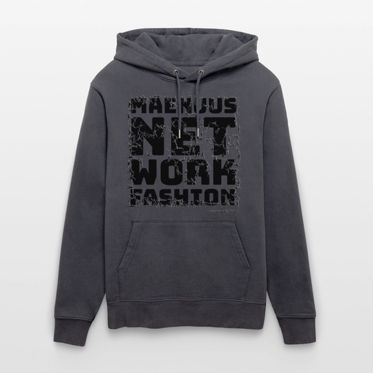 Unisex Bio-Hoodie mit MAENJUS NETWORK FASHION PRINT - Indigoblau