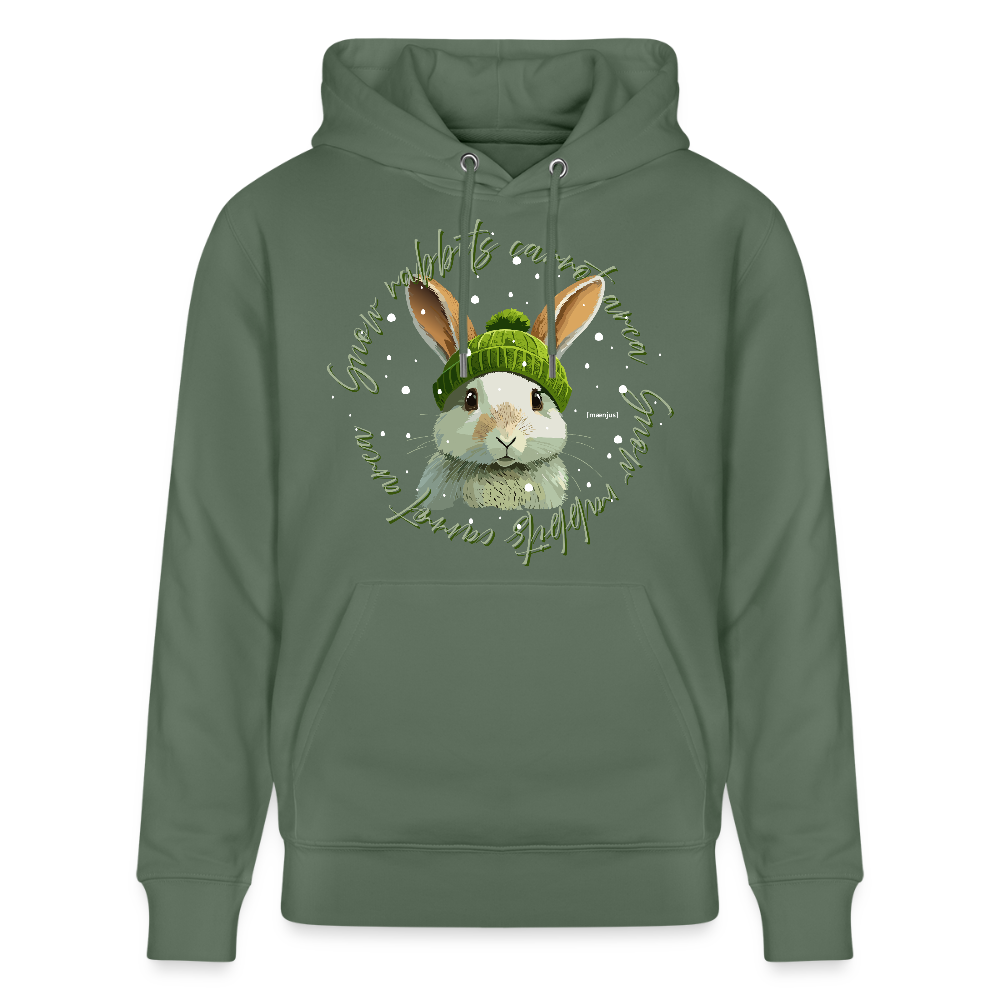 Unisex Bio-Hoodie mit SNOW RABBITS CARROT AREA PRINT - Tanngrün
