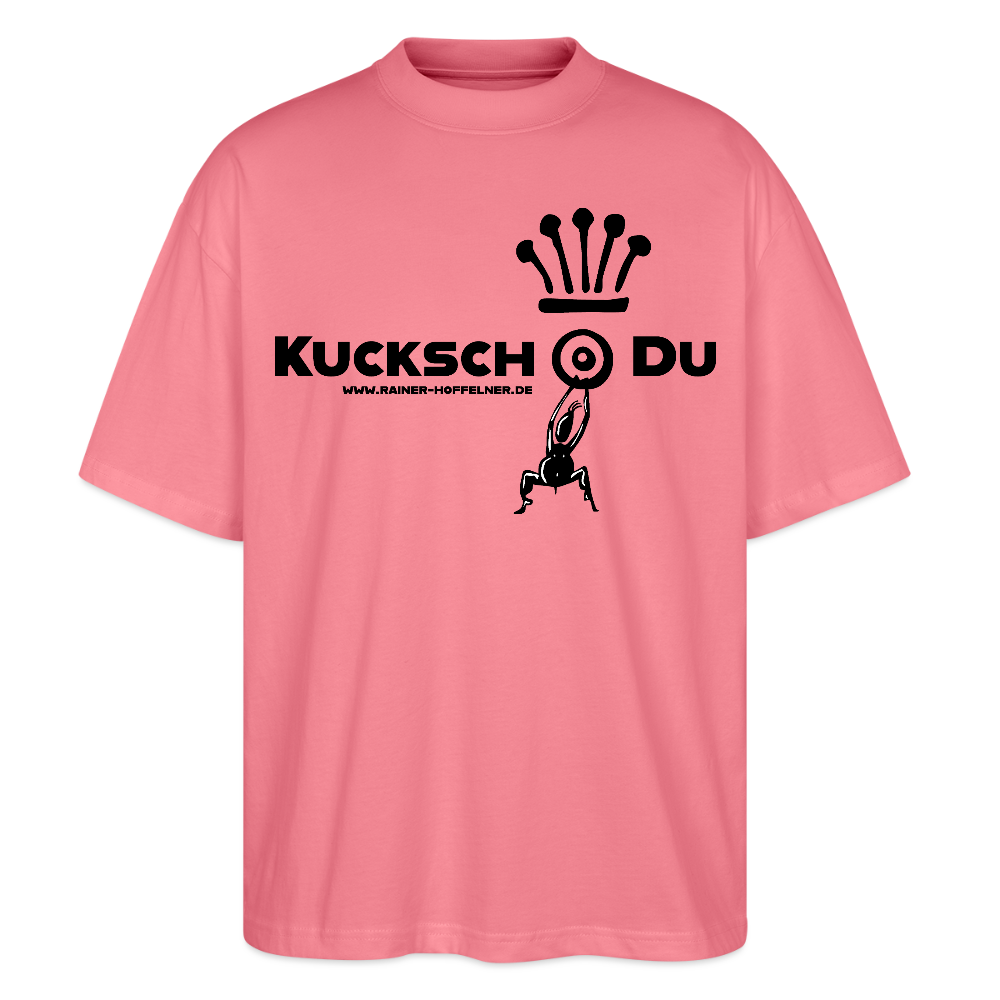Oversized Unisex T-Shirt mit KUCKSCH DU PRINT - Pink