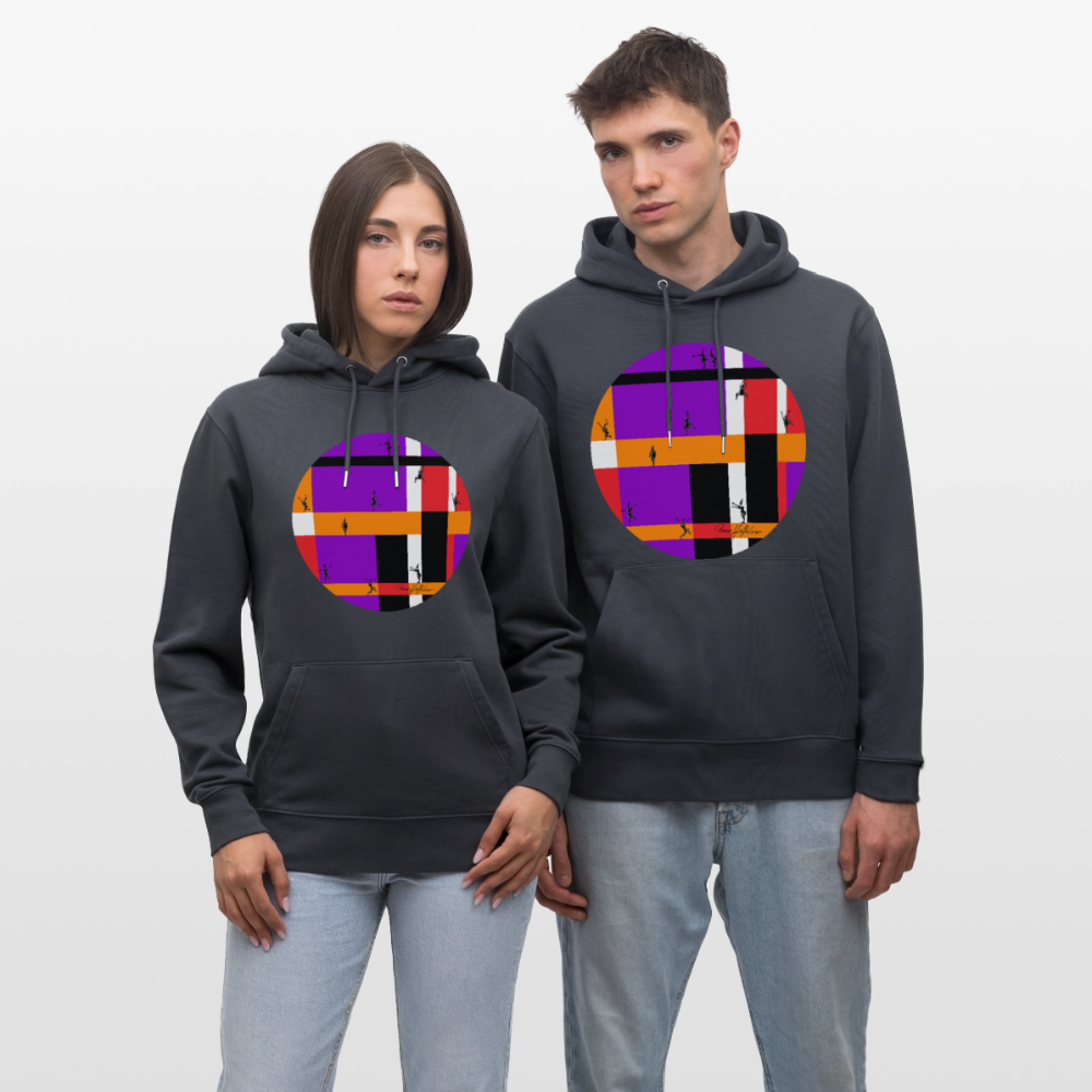 Unisex Bio-Hoodie mit TUSCHEMÄNNCHEN PRINT - Indigoblau