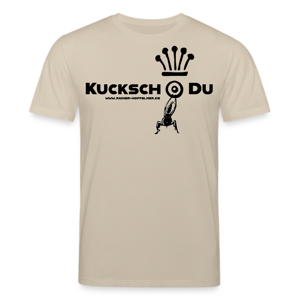 Unisex Bio-T-Shirt mit KUCKSCH DU PRINT - Beige