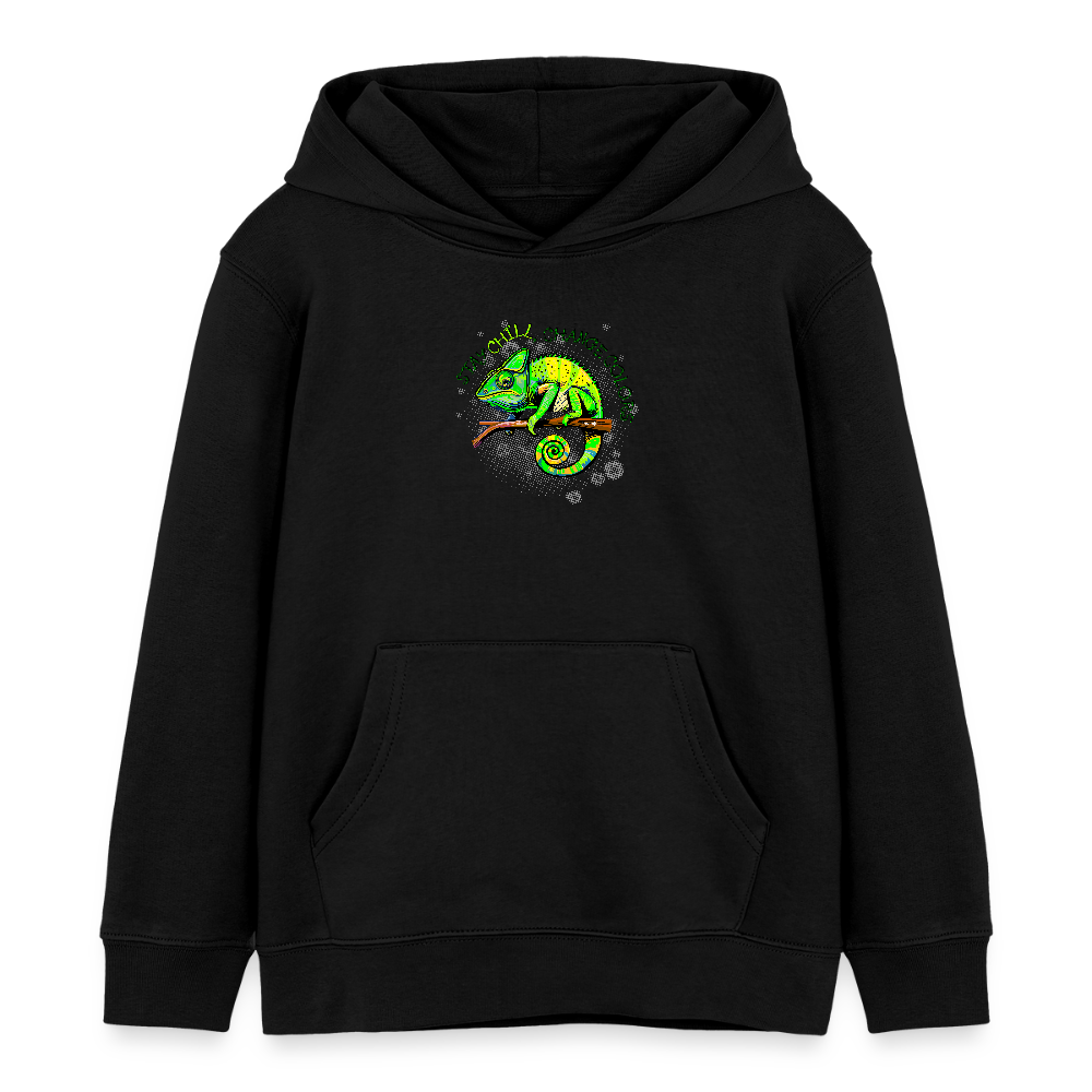 MNJS KIDS Bio-Hoodie mit BE DIFFERENT PRINT - Schwarz