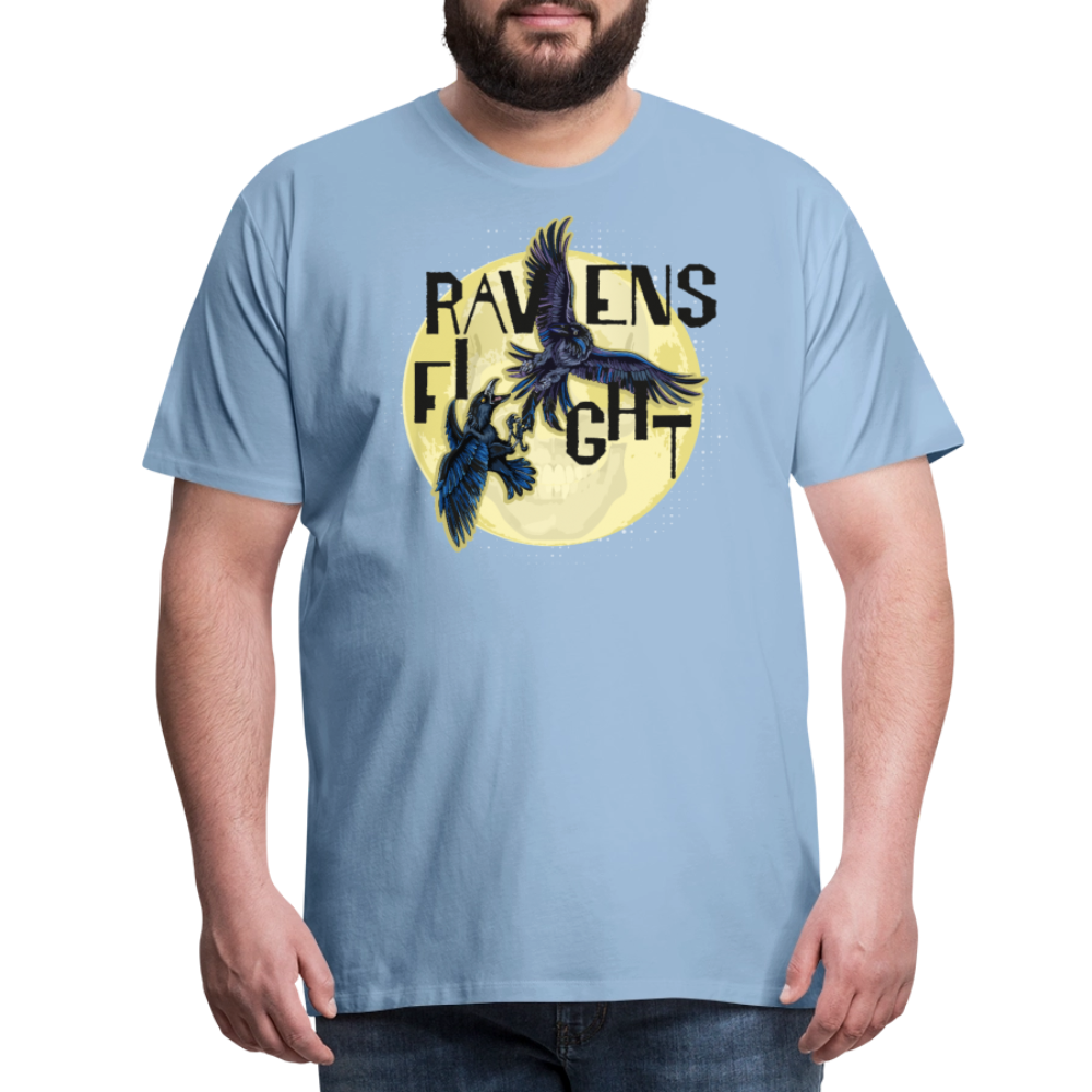Männer Premium T-Shirt mit RAVENS FIGHT PRINT - Sky