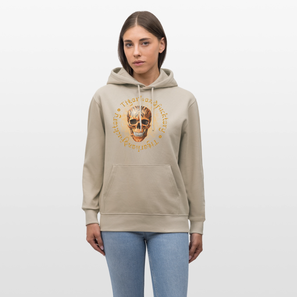 Unisex Hoodie mit TIGERHEAD SKULL PRINT - Beige