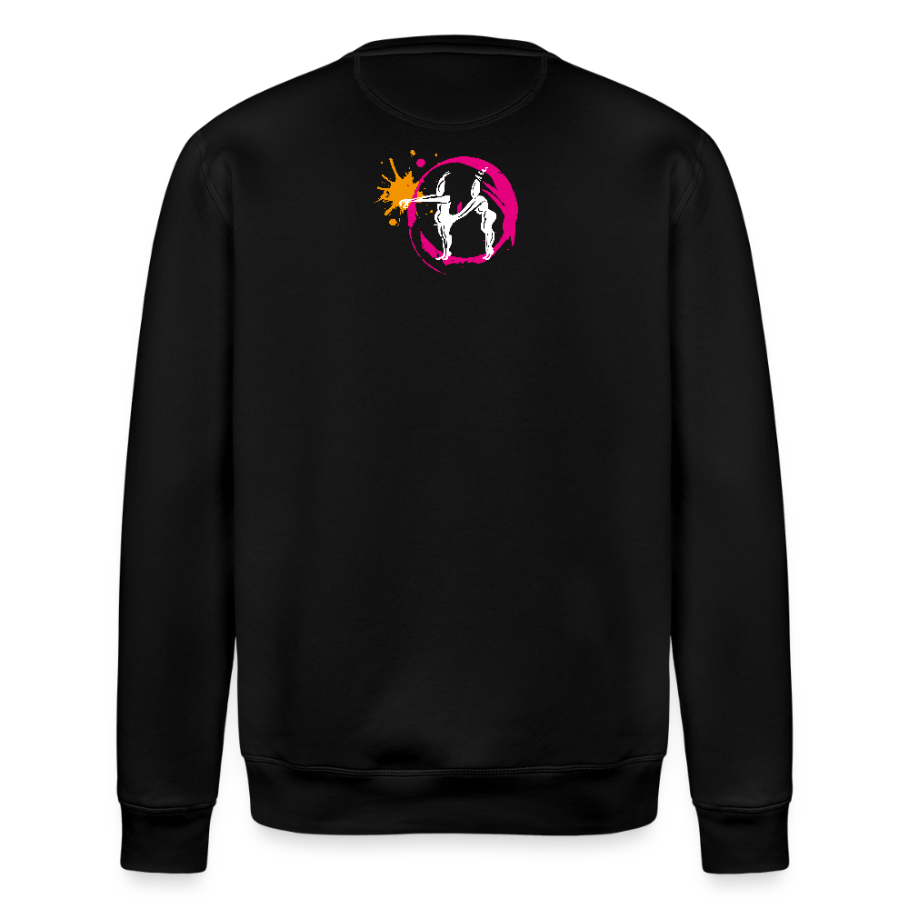 Unisex Bio-Sweatshirt mit ES ESKALIERT EH PRINT - Schwarz