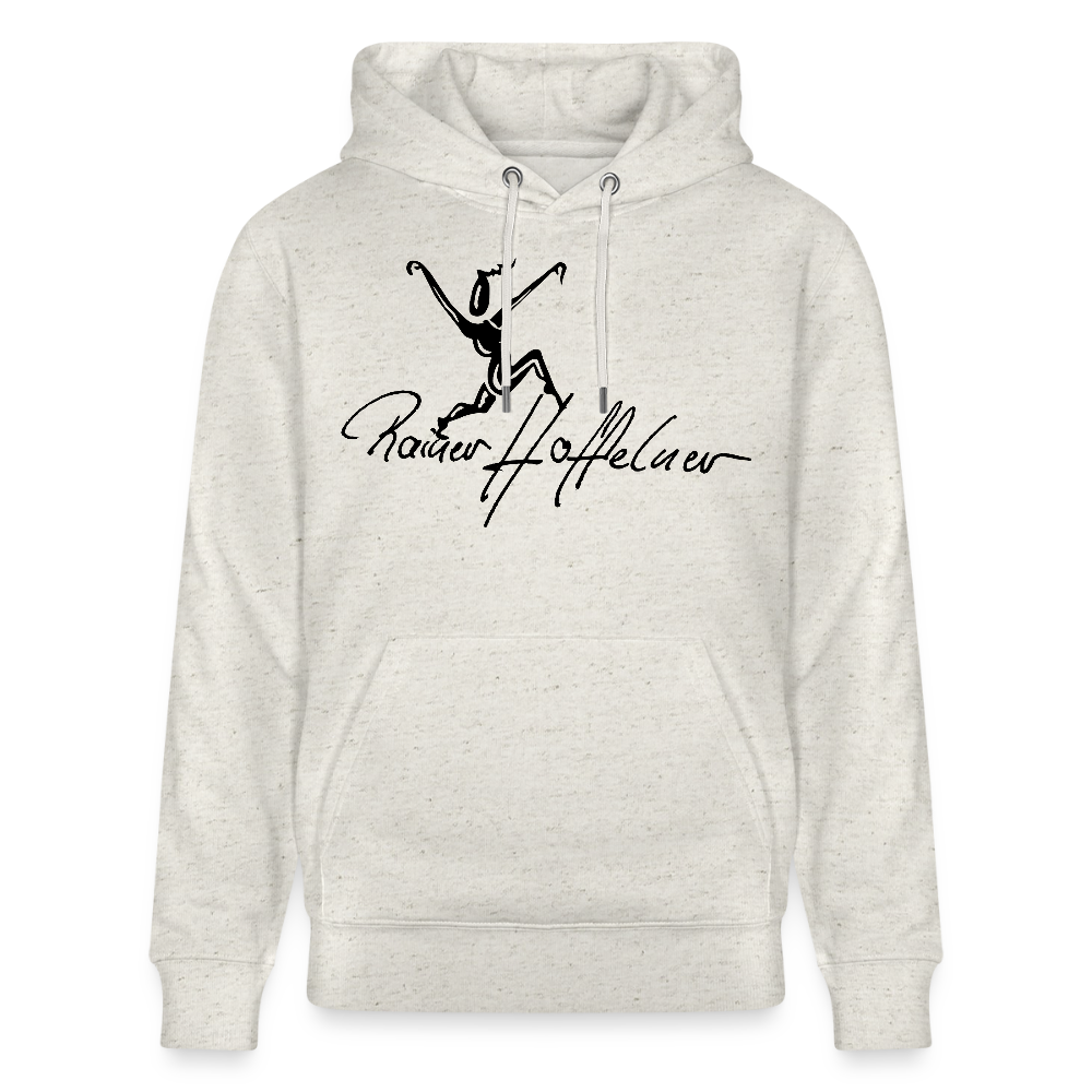 Unisex Bio-Hoodie mit TUSCHEWEIBCHEN PRINT - Beige meliert