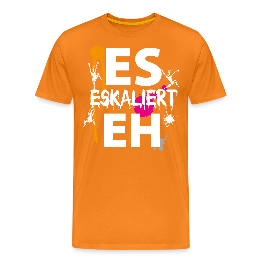 Männer Premium T-Shirt mit ES ESKALIERT EH PRINT - Orange