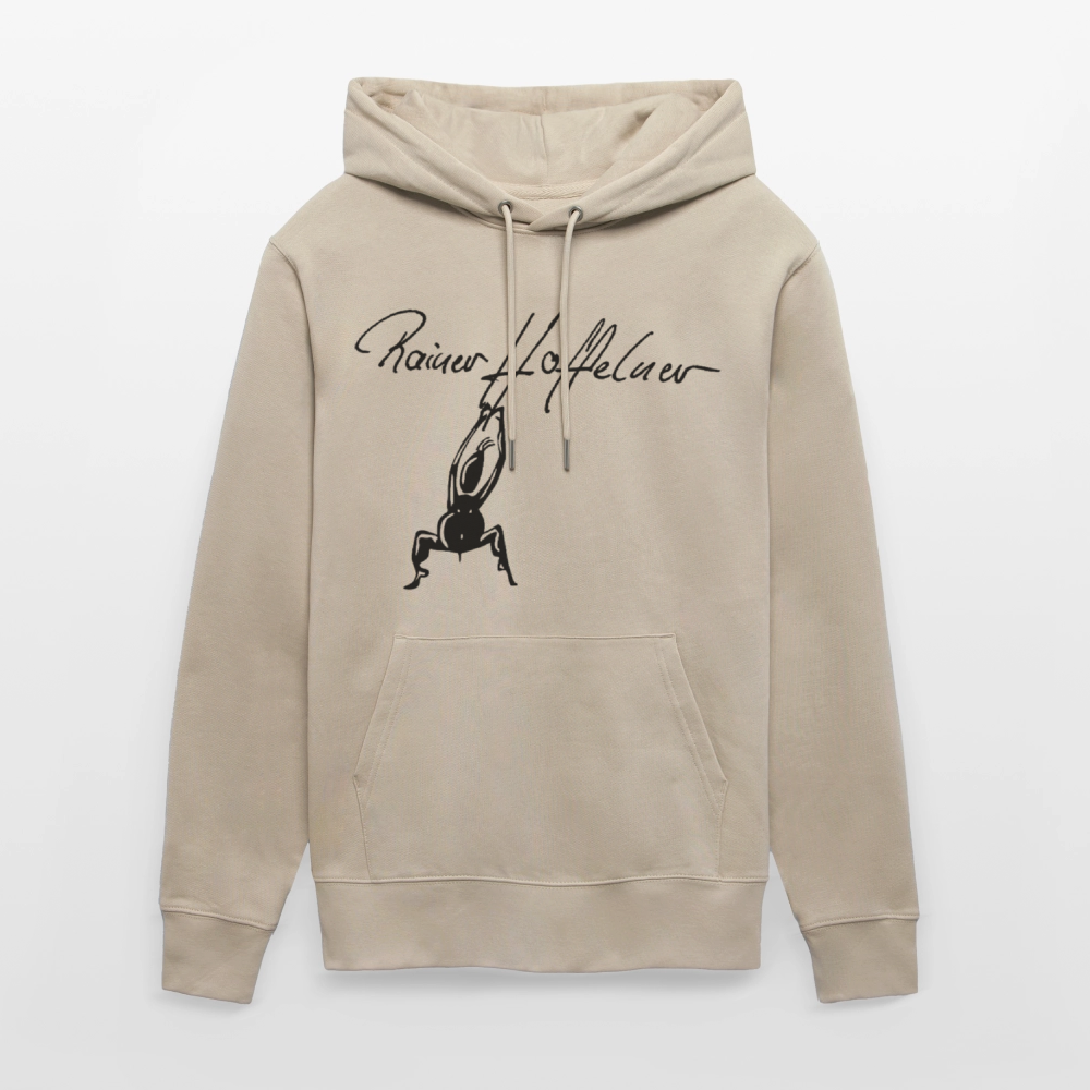 Unisex Bio-Hoodie mit TUSCHEMÄNNCHEN PRINT - Beige