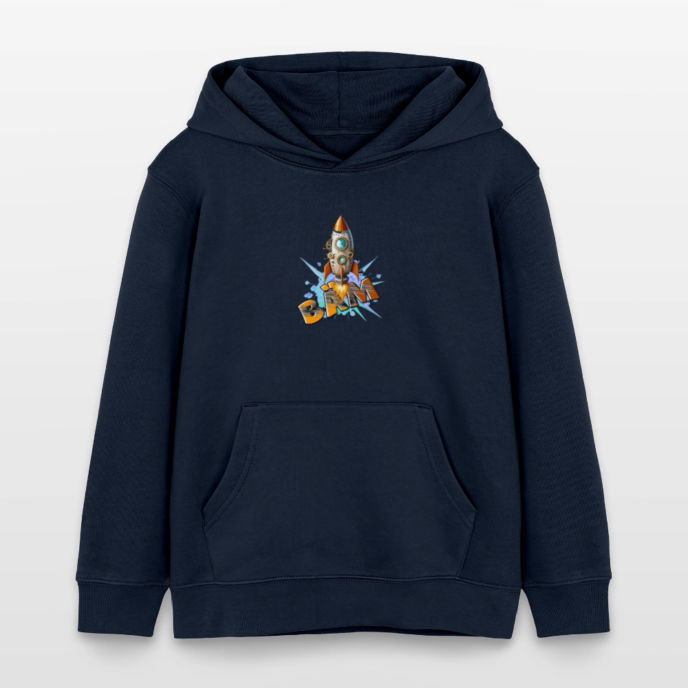 MNJS KIDS Bio-Hoodie mit BÄM PRINT - Navy