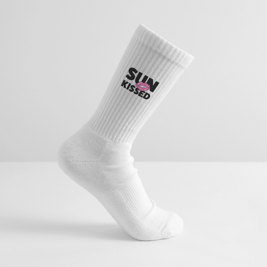 Tennissocken mit SUN KISSED Print - Weiß