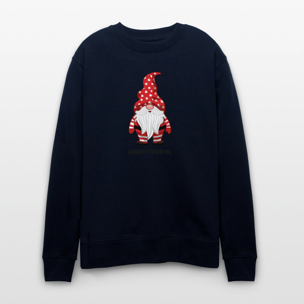 Unisex Bio-Sweatshirt mit SCHROTTWICHTEL PRINT - Navy
