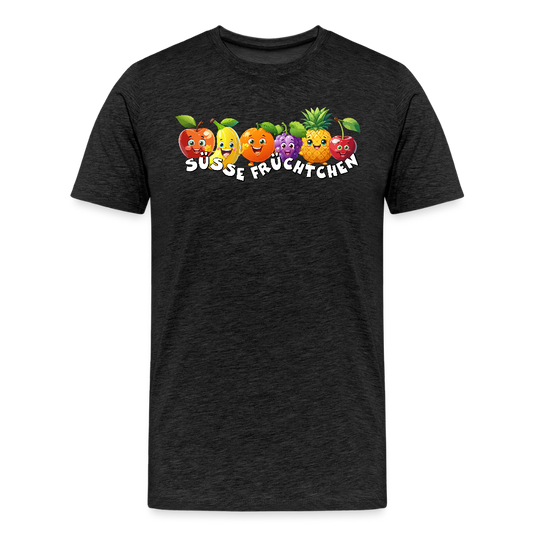Männer Premium T-Shirt mit SÜSSE FRÜCHTCHEN PRINT - Anthrazit
