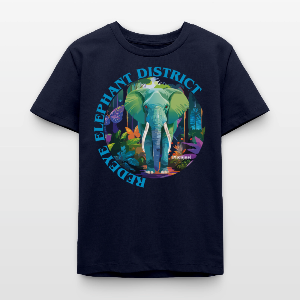 MNJS TEENS Bio T-Shirt mit REDEYE ELEPHANT DISTRICT PRINT - Navy