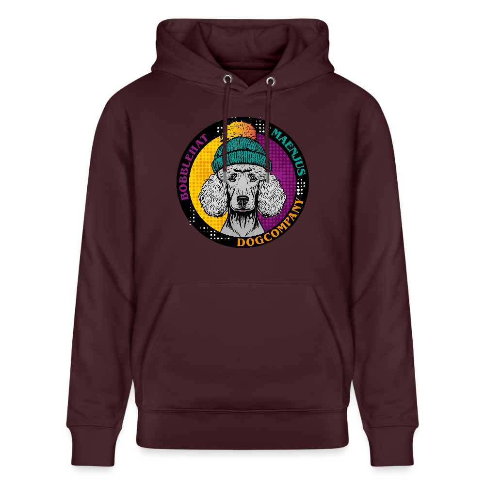 SUnisex Bio-Hoodie mit BOBBLEHAT DOGCOMPANY PRINT - Maroon