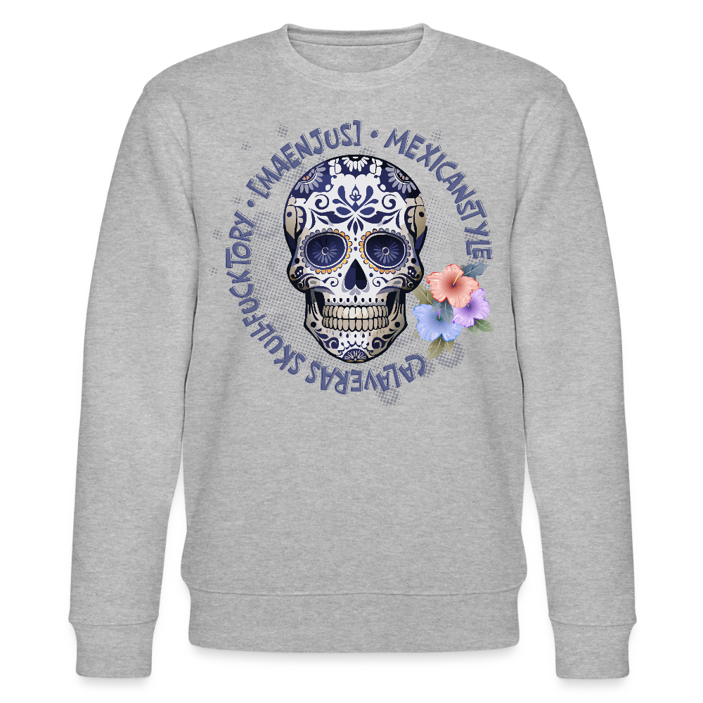 Unisex Bio-Sweatshirt mit MAENJUS MEXICANSTYLE PRINT - Grau meliert