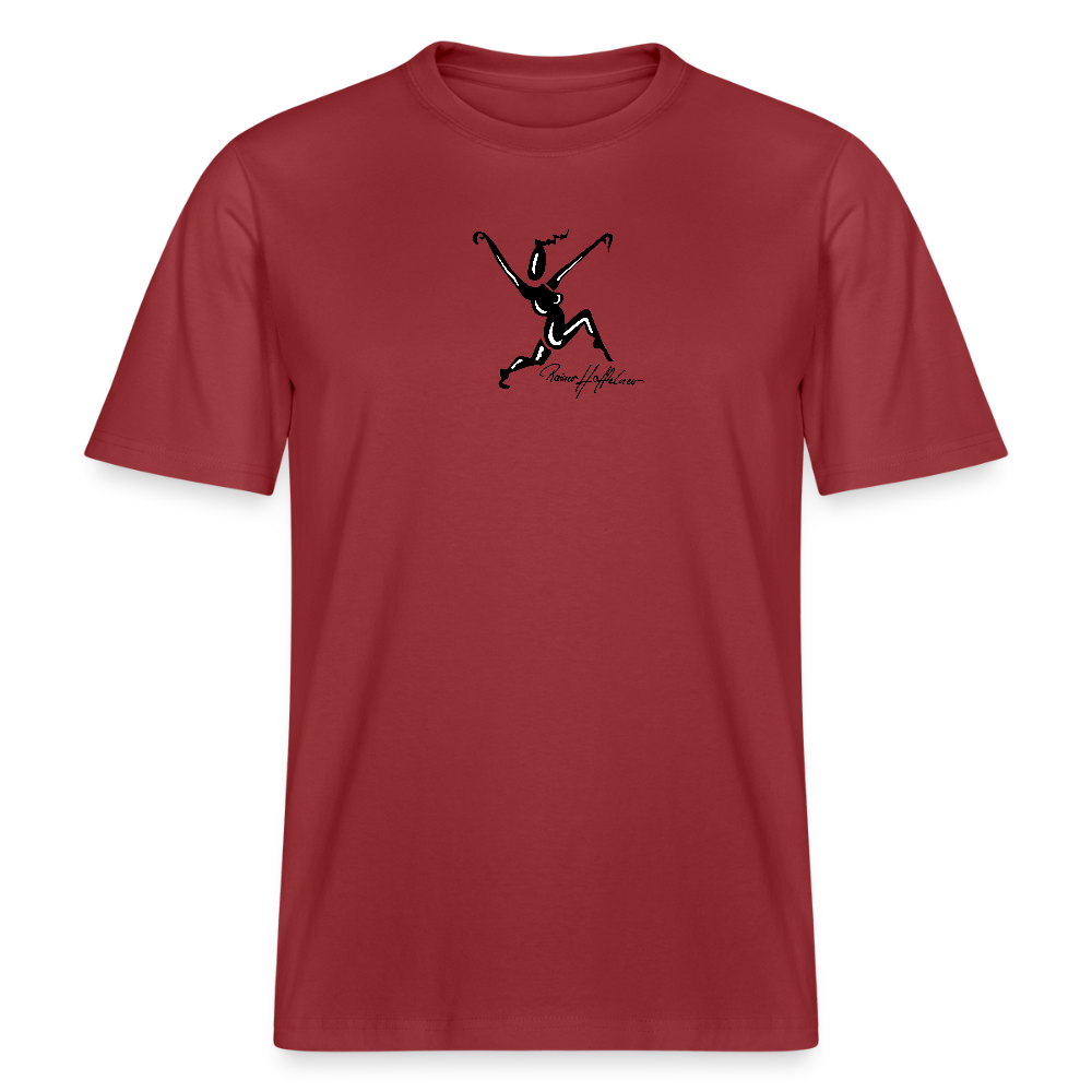 Unisex Bio-T-Shirt mit TUSCHEWEIBCHEN PRINT - Erdrot