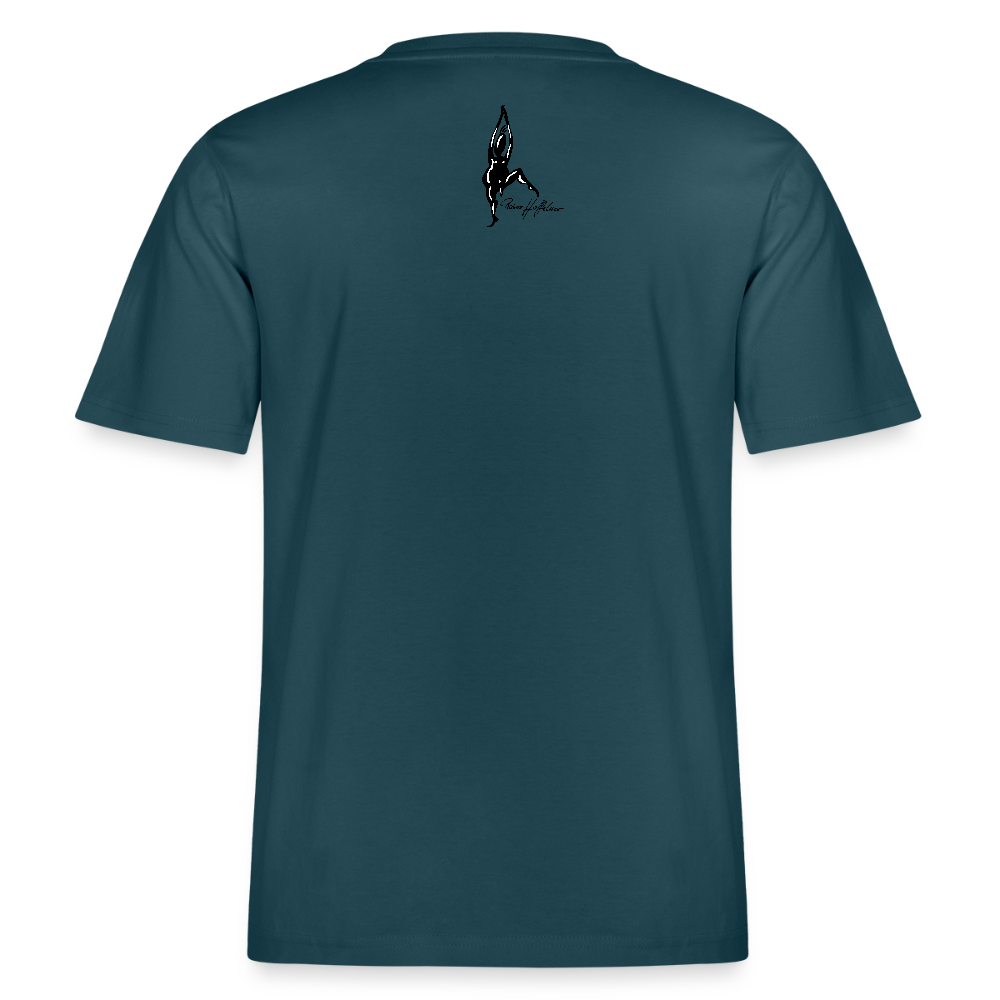 Relaxed Fit Unisex Bio-T-Shirt mit DYNAMIC FIELDS PRINT - Dunkles Petrol