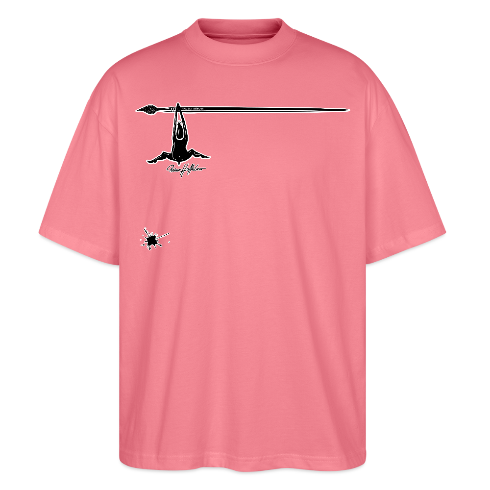 Oversized Unisex T-Shirt mit MÄNNLE PRINT - Pink