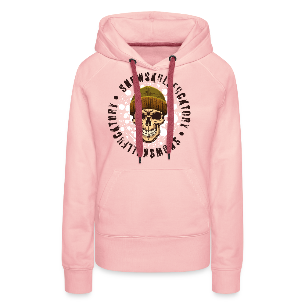 Frauen Premium Hoodie mit SNOWSKULL PRINT - Kristallrosa