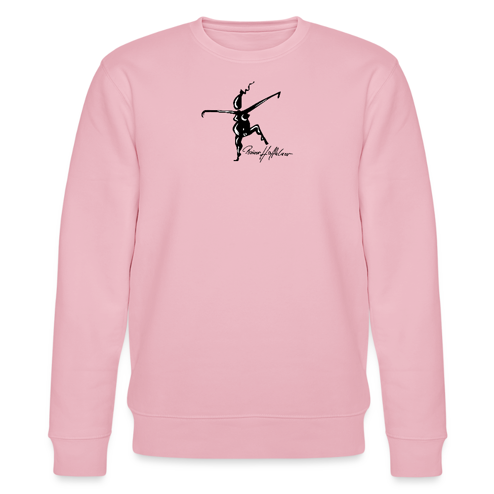 Unisex Bio-Sweatshirt mit TUSCHEWEIBCHEN PRINT - Hellrosa