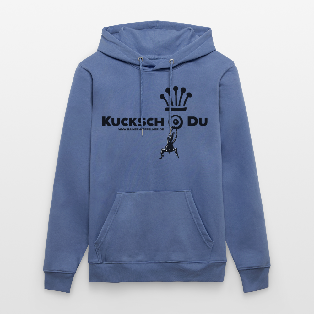 Unisex Hoodie mit KUCKSCH DU PRINT - Blau