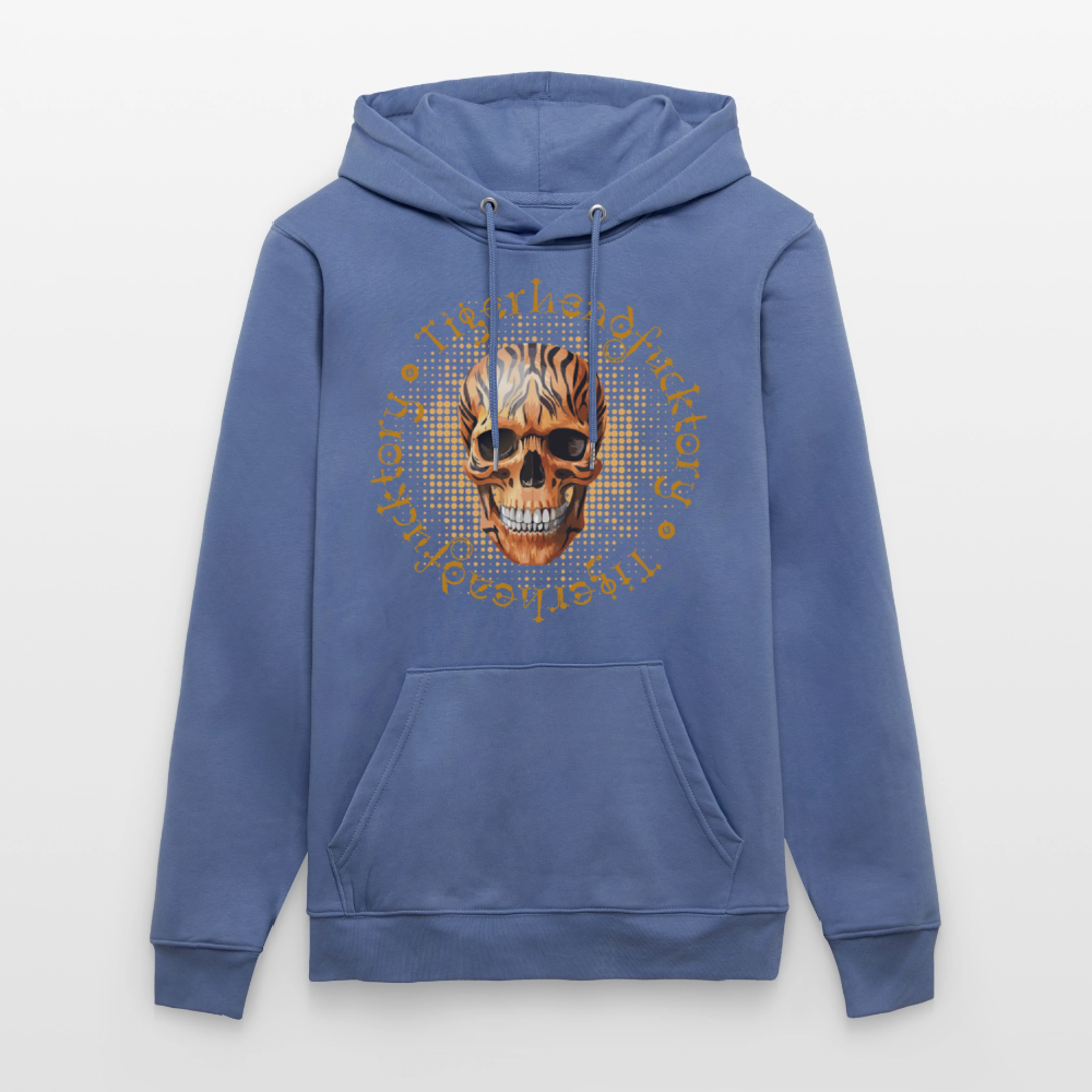 Unisex Hoodie mit TIGERHEAD SKULL PRINT - Blau