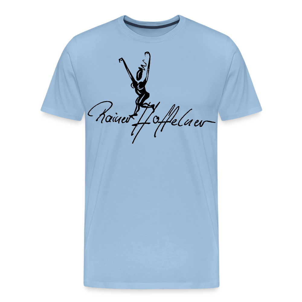 Männer Premium T-Shirt mit TUSCHEWEIBCHEN PRINT - Sky
